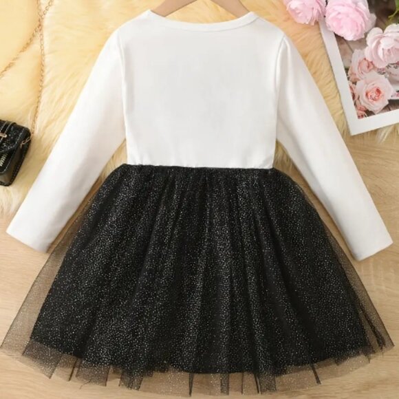 Boutique Christmas Snowman Girls Long Sleeve Tutu Dress - Picture 5 of 6